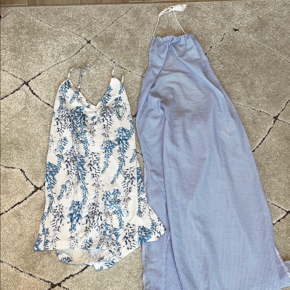 Halter maxi and floral romper
